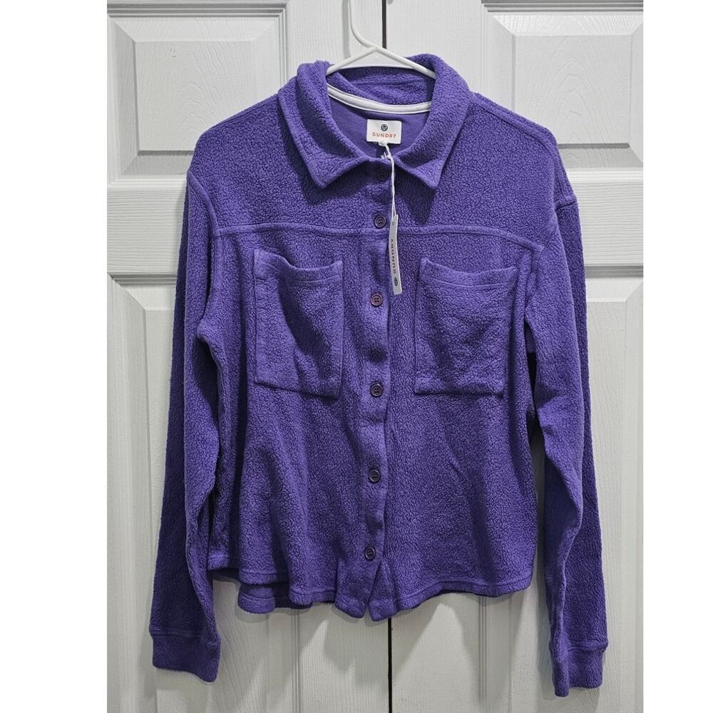 Sundry Sweater Jacket Size 1 Purple New